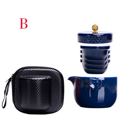 Kinų stiliaus nešiojamieji kelioniniai indai Keraminis Gaiwan arbatos rinkinys