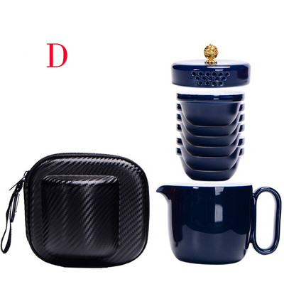 Kinų stiliaus nešiojamieji kelioniniai indai Keraminis Gaiwan arbatos rinkinys