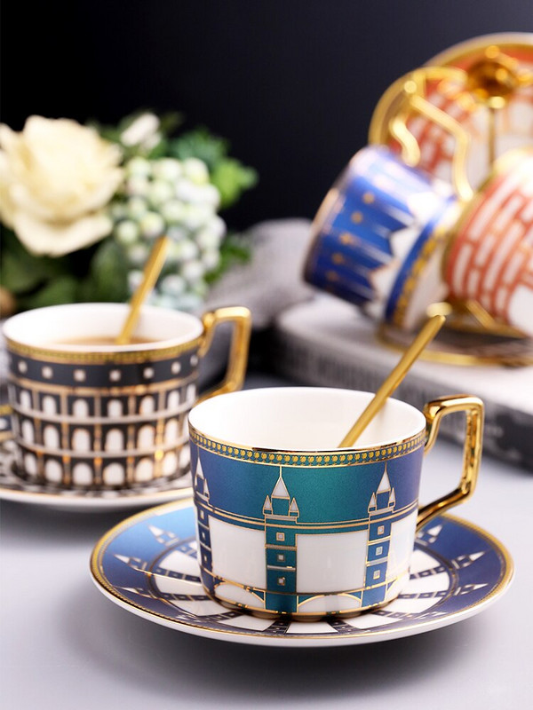 XINCHEN Set marocan de lux, ceramică, în stil european, mic de lux, ceai de după-amiază pentru acasă