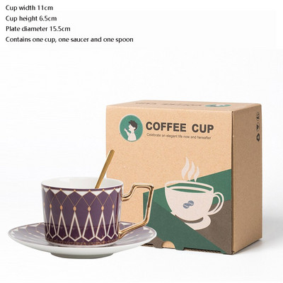 Kerámia kávés bögrék Bone China csésze csészealj csészealj Nordic Royal Egyszerű utazási csésze Konyha Ajándék Kávézó Italkészlet Lakásdekoráció