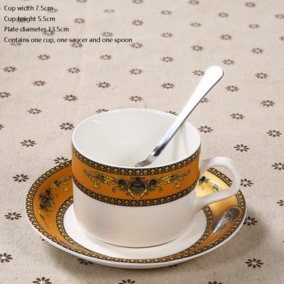 Kerámia kávés bögrék Bone China csésze csészealj csészealj Nordic Royal Egyszerű utazási csésze Konyha Ajándék Kávézó Italkészlet Lakásdekoráció