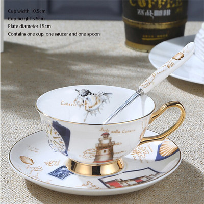 Kerámia kávés bögrék Bone China csésze csészealj csészealj Nordic Royal Egyszerű utazási csésze Konyha Ajándék Kávézó Italkészlet Lakásdekoráció