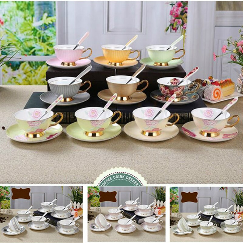 Kerámia kávés bögrék Bone China csésze csészealj csészealj Nordic Royal Egyszerű utazási csésze Konyha Ajándék Kávézó Italkészlet Lakásdekoráció