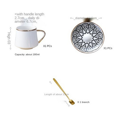 Nordic Luxury fehér kerámia csésze és csészealj szett Modern dizájn kávéscsésze Délutáni tea Török kávéscsésze szett Utazós kávéscsésze