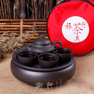 6 vnt. rinkinys Kung Fu arbatos rinkinys Kelioninis Kinijos porceliano rinkinys Keraminis Gongfu kietas Gaiwan Yixing purpurinio molio arbatos puodelio servizas, nešiojamas