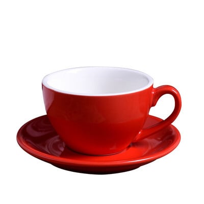 220 ml-es kerámia kávéscsészék Kávéscsésze-készlet Európai stílusú cappuccino csésze tejes mokkás tea kávéscsészéhez csészealjjal