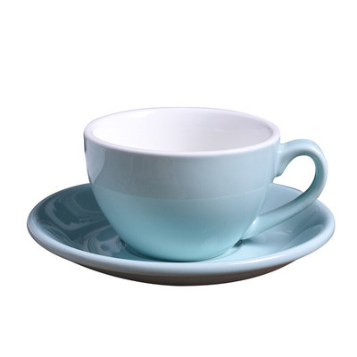 220 ml-es kerámia kávéscsészék Kávéscsésze-készlet Európai stílusú cappuccino csésze tejes mokkás tea kávéscsészéhez csészealjjal