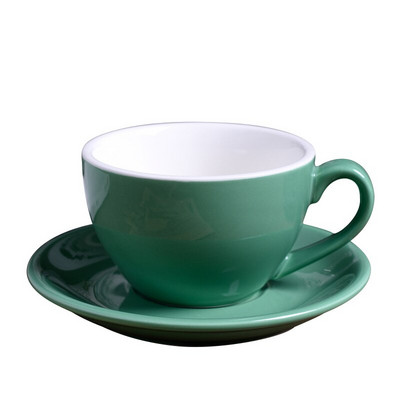 220 ml-es kerámia kávéscsészék Kávéscsésze-készlet Európai stílusú cappuccino csésze tejes mokkás tea kávéscsészéhez csészealjjal