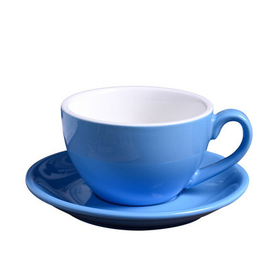 220 ml-es kerámia kávéscsészék Kávéscsésze-készlet Európai stílusú cappuccino csésze tejes mokkás tea kávéscsészéhez csészealjjal