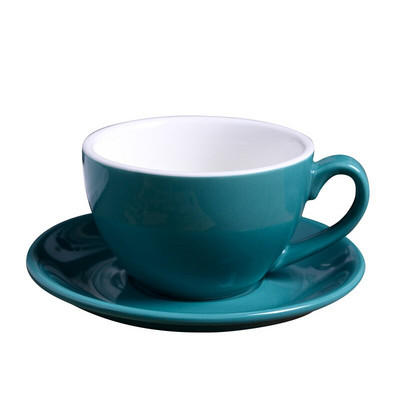 220 ml-es kerámia kávéscsészék Kávéscsésze-készlet Európai stílusú cappuccino csésze tejes mokkás tea kávéscsészéhez csészealjjal