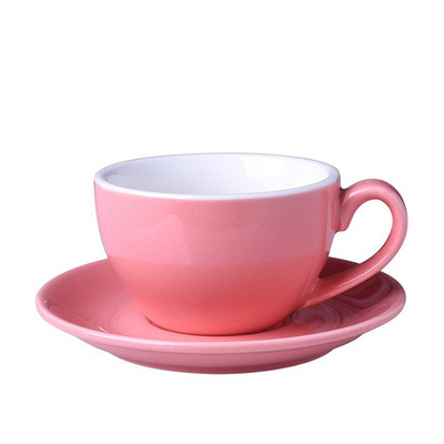 220 ml-es kerámia kávéscsészék Kávéscsésze-készlet Európai stílusú cappuccino csésze tejes mokkás tea kávéscsészéhez csészealjjal