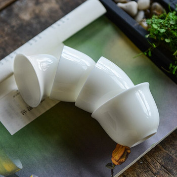 Dehua White Porcelain Master Cup Μονό κεραμικό φλιτζάνι τσαγιού Μονό Lanolin Jade Σετ τσαγιού Kungfu Household Σετ φλιτζάνι τσαγιού