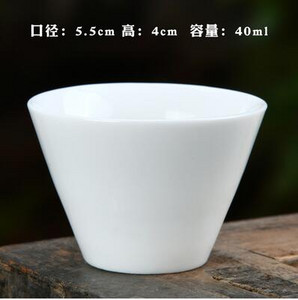 3 vnt./pak. Didelis keraminis puodelis gryno balto porceliano bambuko kepurės puodelis Rankų darbo Kungfu arbatos rinkinys Mažas arbatos puodelis arbatos priedai