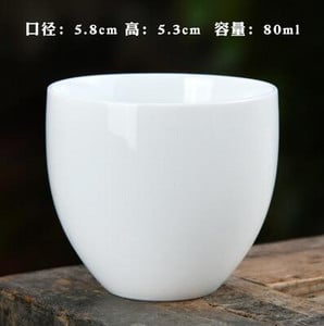 3 vnt./pak. Didelis keraminis puodelis gryno balto porceliano bambuko kepurės puodelis Rankų darbo Kungfu arbatos rinkinys Mažas arbatos puodelis arbatos priedai