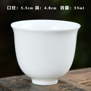 3 vnt./pak. Didelis keraminis puodelis gryno balto porceliano bambuko kepurės puodelis Rankų darbo Kungfu arbatos rinkinys Mažas arbatos puodelis arbatos priedai