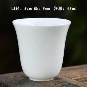 3 vnt./pak. Didelis keraminis puodelis gryno balto porceliano bambuko kepurės puodelis Rankų darbo Kungfu arbatos rinkinys Mažas arbatos puodelis arbatos priedai