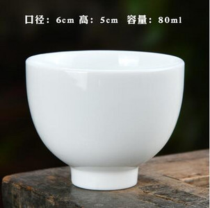 3 vnt./pak. Didelis keraminis puodelis gryno balto porceliano bambuko kepurės puodelis Rankų darbo Kungfu arbatos rinkinys Mažas arbatos puodelis arbatos priedai