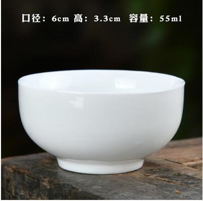 3 vnt./pak. Didelis keraminis puodelis gryno balto porceliano bambuko kepurės puodelis Rankų darbo Kungfu arbatos rinkinys Mažas arbatos puodelis arbatos priedai