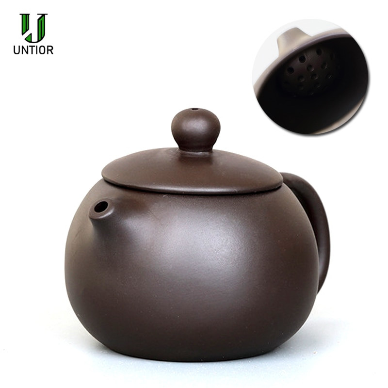 Violetinis molinis Kung Fu arbatinukas 200ml Kiniškas porcelianinis arbatinukas Yixing Zisha 4 puodeliai Kung Fu Travel Arbatos puodelis Rankų darbo arbatos puodelio puodelio rinkinys