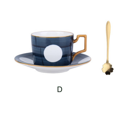 220 ml japoniškos kavos puodelių ir lėkštučių rinkinys Keraminiai arbatos puodeliai Šeimai balti mėlyni pieno puodeliai Šiaurės virtuvės namų gėrimai