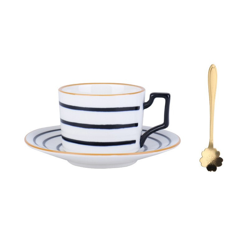 220 ml japoniškos kavos puodelių ir lėkštučių rinkinys Keraminiai arbatos puodeliai Šeimai balti mėlyni pieno puodeliai Šiaurės virtuvės namų gėrimai