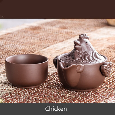 Set de ceai portabil de călătorie cu zodiac doisprezece chinezești Ceainic de lut violet Yixing Oale Quik Oale de ceai Ceainice de băutură chinezească NLSLASI