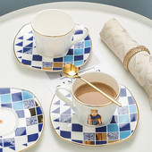 Europska Phnom Penh Bone China šalica za kavu i set tanjurića Europska mala luksuzna šalica za poslijepodnevni čaj Mala delikatna šalica za kavu
