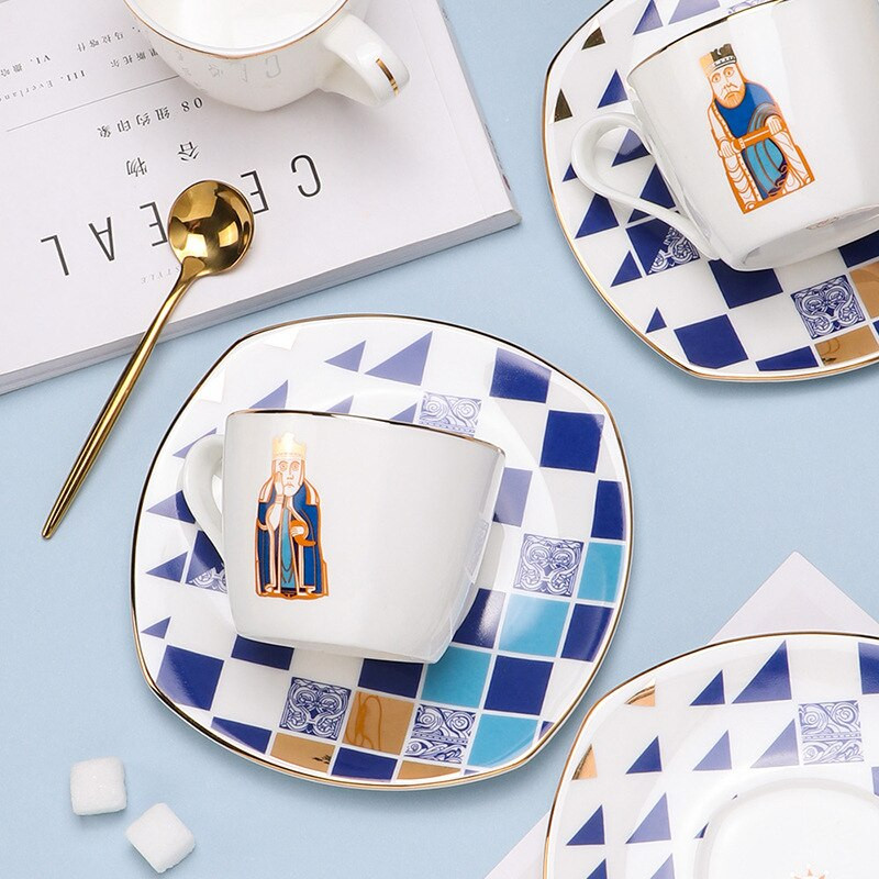 Europska Phnom Penh Bone China šalica za kavu i set tanjurića Europska mala luksuzna šalica za poslijepodnevni čaj Mala delikatna šalica za kavu