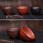 4 db/tétel Kínai Kínai Kung fu tea csésze (30,55,75 ml) három különböző színű YiXing Purple Clay teáscsésze készlet teához