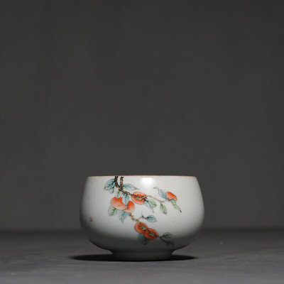 4 kom/lot Kineska ručno oslikana keramička šalica za čaj Retro Ru Kiln zdjela za čaj Ručno izrađeni butik set za čaj Osobna posuda za piće s jednom šalicom