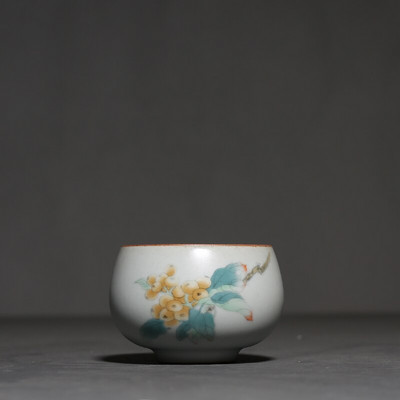 4 kom/lot Kineska ručno oslikana keramička šalica za čaj Retro Ru Kiln zdjela za čaj Ručno izrađeni butik set za čaj Osobna posuda za piće s jednom šalicom