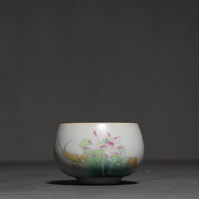 4 kom/lot Kineska ručno oslikana keramička šalica za čaj Retro Ru Kiln zdjela za čaj Ručno izrađeni butik set za čaj Osobna posuda za piće s jednom šalicom