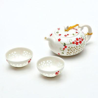 kék-fehér gyönyörű kerámia teáskanna vízforraló teáscsésze porcelán kínai kung fu teáskészlet ivóeszköz