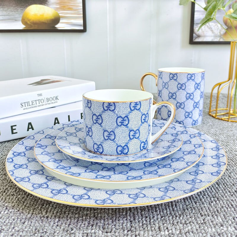 Kreatív kerámia Bowknot kávésbögre kézzel készített teáscsészével Nordic Home Decor Phnom Penh kávéscsészék és csészealj díszdobozzal