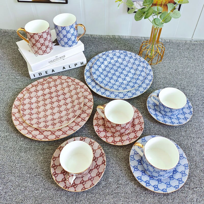 Kreatív kerámia Bowknot kávésbögre kézzel készített teáscsészével Nordic Home Decor Phnom Penh kávéscsészék és csészealj díszdobozzal