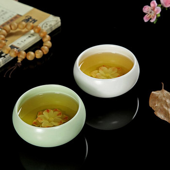 Нов дизайн 3D чаша за чай с лотос. Китайски порцелан от селадон Чаши за чай и чинийка Купа за чай, Китайска тенджера за чай Чаши от селадон