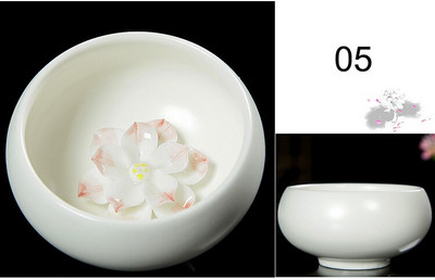 Naujo dizaino 3D lotoso arbatos puodelis. Kinų Celadon porcelianiniai kiniški arbatos puodeliai ir lėkštėArbatos dubuo, Kinijos arbatos puodai Celadon arbatos puodeliai