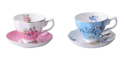 180ML, ceașcă de cafea din porcelană fină și farfurie și lingură, design amuzant de modă, ceașcă espresso zakka tazas cafe, cană de cafea europeană