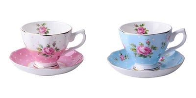 180ML, ceașcă de cafea din porcelană fină și farfurie și lingură, design amuzant de modă, ceașcă espresso zakka tazas cafe, cană de cafea europeană