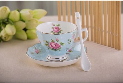 180ML, ceașcă de cafea din porcelană fină și farfurie și lingură, design amuzant de modă, ceașcă espresso zakka tazas cafe, cană de cafea europeană