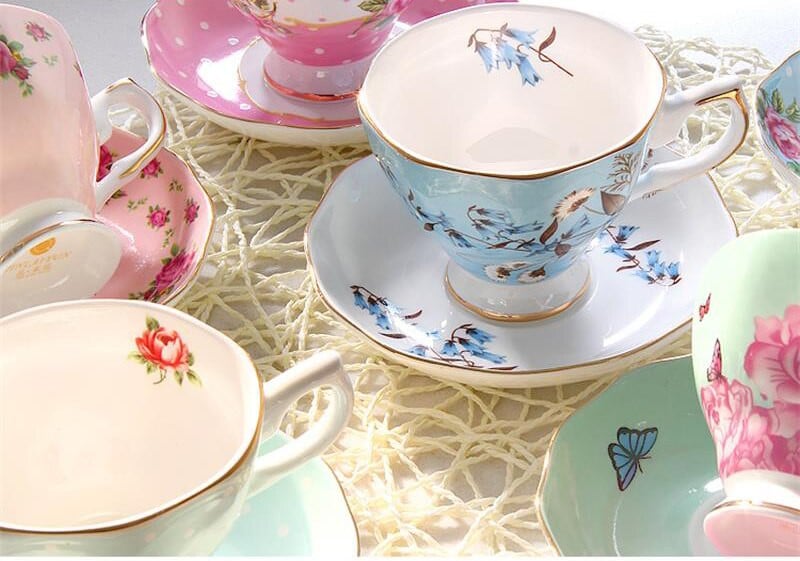 180ML, ceașcă de cafea din porcelană fină și farfurie și lingură, design amuzant de modă, ceașcă espresso zakka tazas cafe, cană de cafea europeană