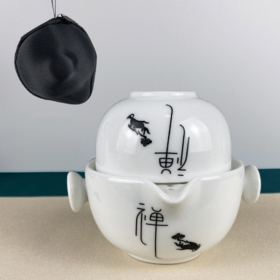 Keramikos arbatos rinkinį sudaro 1 puodas 1 puodelis, aukštos kokybės elegantiškas ir lengvas Gaiwan, gražus ir lengvas arbatinukas virdulys, kung fu arbatinukas su