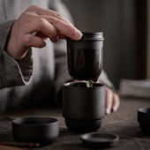 Putni Kung Fu Set za čaj Ljubičasti pijesak Prijenosni čajnik Keramički čajnik Gaiwan Šalice čaja Čajna ceremonija Lončić s putnom torbom