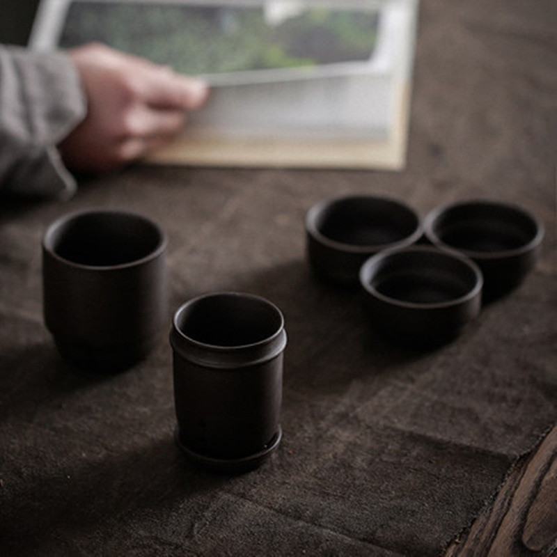 Putni Kung Fu Set za čaj Ljubičasti pijesak Prijenosni čajnik Keramički čajnik Gaiwan Šalice čaja Čajna ceremonija Lončić s putnom torbom