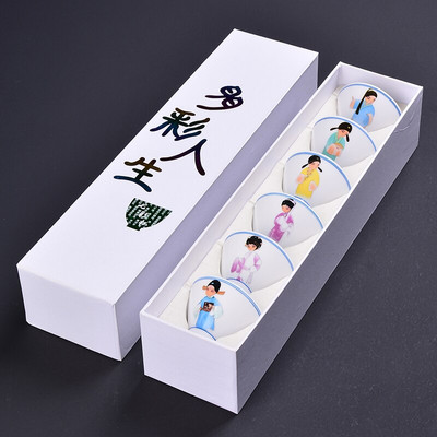 6 gab./daudz Keramikas tējas krūze Ar dāvanu kastīti Oolong tēja Mazas krūzītes Boutique porcelāna Tējas komplekts Aksesuāri Meistara personīgā viena krūze