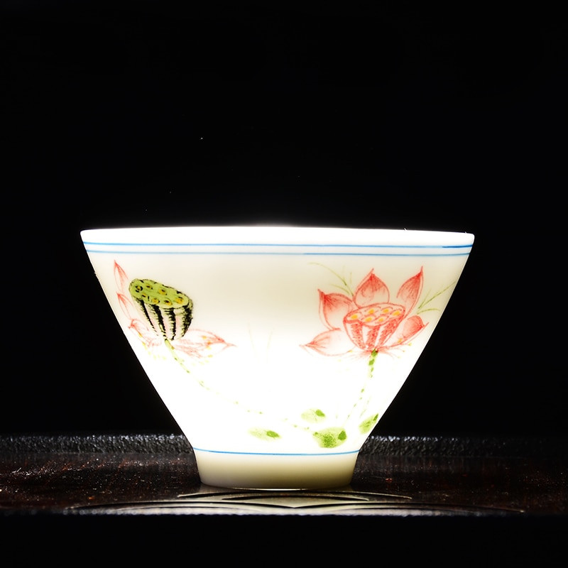 6 db/tétel Kerámia teáscsésze díszdobozban Oolong tea Kis csészék Boutique porcelán teáskészlet Kiegészítők Mester személyes egypohár