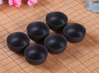 Творчески 6PCS чаша за чай с лилава глина, чаша за чай пуер YiXing Purple Teacup, китайски кунг-фу чаши Подарък от китайски порцелан