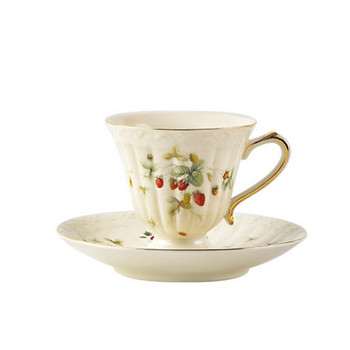 Керамичен малък луксозен домашен сервиз за чай в европейски стил Висок клас Пном Пен Чаша Британска чаша за следобеден чай Чаша за чай с цветя Чаша за чай