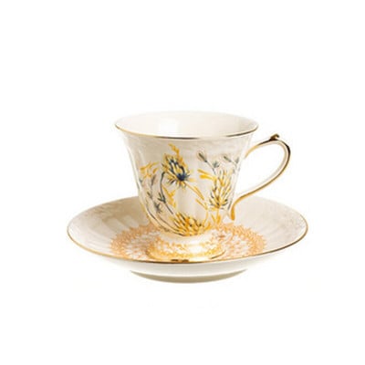 Keraminis europietiško stiliaus mažas prabangus namų arbatos rinkinys Aukštos klasės Pnompenio puodelis Didžiosios Britanijos popietės arbatos puodelis Gėlių arbatos puodelis arbatos puodas