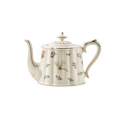 Keraminis europietiško stiliaus mažas prabangus namų arbatos rinkinys Aukštos klasės Pnompenio puodelis Didžiosios Britanijos popietės arbatos puodelis Gėlių arbatos puodelis arbatos puodas